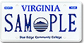 Blue Ridge Community College Plate