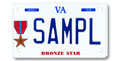 Bronze Star Motorcycle Plate