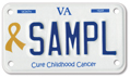 Cure Childhood Cancer Motorcycle Plate