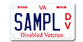 Disabled Veteran Motorcycle Plate