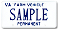Farm Vehicle Permanent Plate