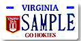 Virginia Tech - Go Hokies Plate