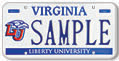 Liberty University Plate