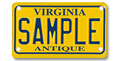 Motorcycle Antique (yellow) Plate