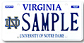 University of Notre Dame Plate