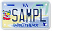 Parrothead Motorcycle Plate