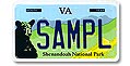 Shenandoah National Park Motorcycle Plate