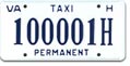 Taxi Permanent (For Hire) Plate