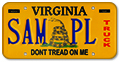 Don't Tread On Me Truck Plate