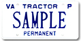 Tractor Private Permanent Plate
