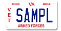 Veteran Armed Forces Motorcycle Plate